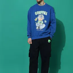 GRIFFEL Men Printed Oversized Sweatshirt & Trackpants-picture-27