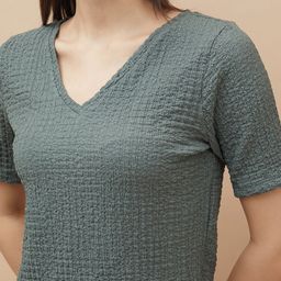 CODE by Lifestyle Women Self Design V-Neck Regular Top-picture-19