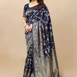 Moda Rapido Woven Design Zari Silk Blend Banarasi Saree-28