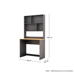 HEXA RED Grey Engineered Wood Study Table For Work From Home Students & Computer Table image 2