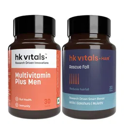 HK VITALS Set Of 2 Multivitamin Plus Men Tablets & Hair Rescue Fall- 30 Tablets Each-0