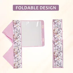 Kuber Industries Pink & White Printed Reusable Drawer Organisers With Transparent Lid image 2