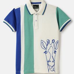 Blue Giraffe Boys Colourblocked Polo Collar T-shirt-picture-0