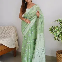 all about you Paisley Woven Design Zari Pure Cotton Saree-picture-18