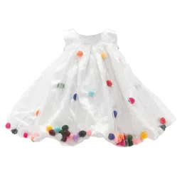 Pink Wings Embellished Satin Balloon Dress-24