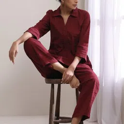 trueBrowns Pure Cotton Tunic With Trousers Co-Ords-image-25