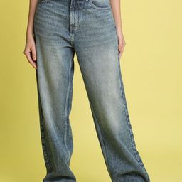 Bene Kleed Women Straight Fit High-Rise Heavy Fade Cotton Jeans-picture-37