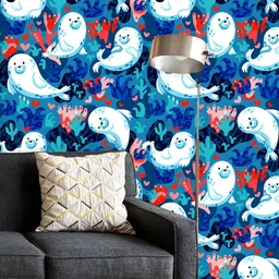 ArtzFolio Printed UV-Resistant Anti-Bacterial Baby Seals Peel & Stick Wallpaper-image-93