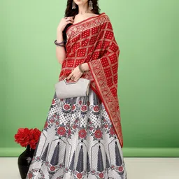 SWAMI STUDIO Semi-Stitched Lehenga & Blouse With Dupatta-image-42