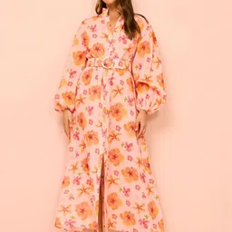 Routes by All About You Floral Print Linen Maxi Dress-image-64