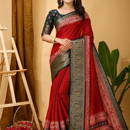 V3 FASHION STUDIO Zari Art Silk Banarasi Saree-picture-34