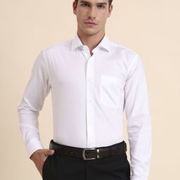 METAL Slim Fit Long Sleeves Pure Cotton Formal Shirt-image-92