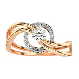 VALANOVA Rose Gold Plated Sterling Silver 0.26 Ct Lab Grown Diamond Ring-image-65