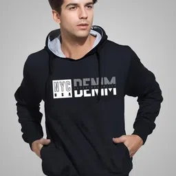 REYA Men Printed Hooded Sweatshirt-picture-15