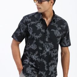 SHOWOFF Men Standard Spread Collar Floral Printed Cotton Casual Shirt-image-113