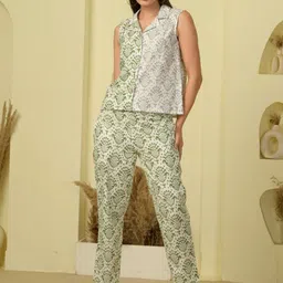 The Quince Life Printed Pure Cotton Top & Trouser Co-Ords-35