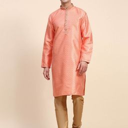 Moda Rapido Ethnic Motifs Woven Design Straight Kurta With Pyjama-image-127
