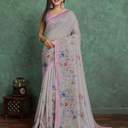 NIWAA Sequinned Silk Blend Saree-picture-2