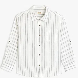 Koton Boys Opaque Striped Casual Shirt-image-86