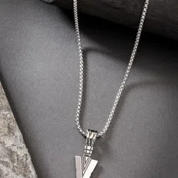 Roadster Silver-Plated Geometric Pendants with Chains-3