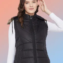 VERO AMORE Hooded Sleevesless Lightweight Puffer Jacket-picture-18