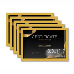 ArtzFolio Gold-Toned 5 to 7 Pieces Wood Wall Photo Frames-image-30