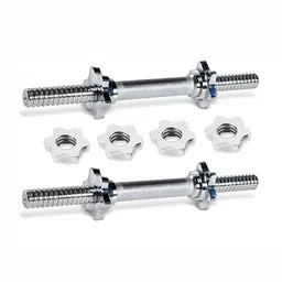 HackerX 4-Pcs Rubber Adjustable Dumbbell Set - 2.5 kg Each image 2