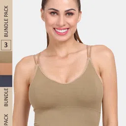 Amour Secret Pack of 3 Lightly Padded Anti Odour Sports Bra-image-86