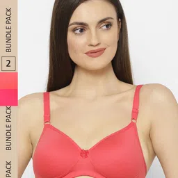 Floret Pack Of 2 Lightly Padded Non Wired T-Shirt Bra-picture-35