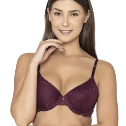 B'ZAR Floral Full Coverage Underwired Lightly Padded All Day Comfort Push-Up Bra-2