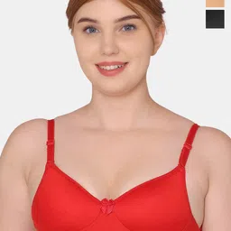 KOMLI Pack Of 3 Full Coverage Lightly Padded Cotton Everyday Bra With All Day Comfort-picture-24