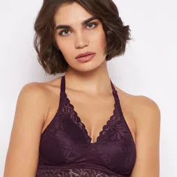 Clovia Floral Bra Full Coverage Lightly Padded Bralette Bra With All Day Comfort-2