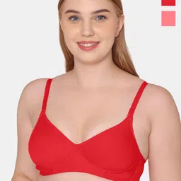 KOMLI Pack Of 2 Full Coverage All Day Comfort Cotton T-shirt Bras-image-56