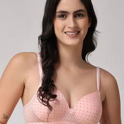 Floret Polka Dot Full Coverage Lightly Padded Bra-18