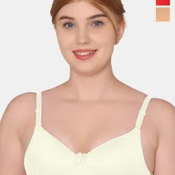 KOMLI Pack Of 3 Full Coverage Lightly Padded Cotton Everyday Bra With All Day Comfort-picture-45