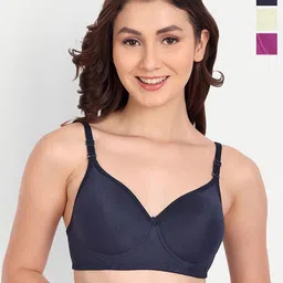Liigne Pack of 3 Full Coverage Lightly Padded Bra with All Day Comfort-50