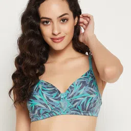 Clovia Floral Printed Full Coverage Lightly Padded All Day Comfort T-shirt Bra-picture-27