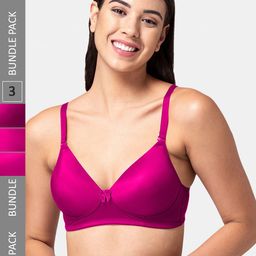 Tweens Pack Of 3 Full Coverage Non-Wired Lightly Padded T-Shirt Bra All Day Comfort-53
