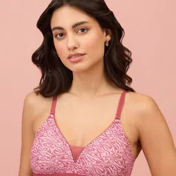 Nykd Abstract Printed Half Coverage Lightly Padded Non-Wired T-shirt Bra- All Day Comfort-10