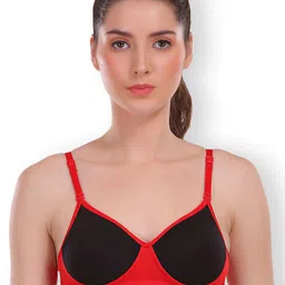 SELFCARE Colourblocked Half Coverage Lightly Padded Non-Wired T-shirt Bra-All Day Comfort-picture-5