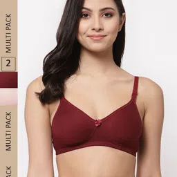 Docare Pack of 2 Lightly Padded Super Support Non-Wired Bra-image-10