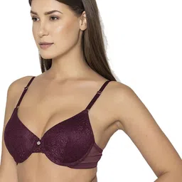 B'ZAR Floral Full Coverage Underwired Lightly Padded All Day Comfort Push-Up Bra image 2