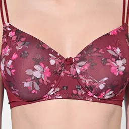 FIMS Pack Of 2 Floral Printed Full Coverage Lightly Padded Bra With All Day Comfort image 5