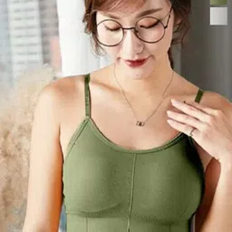 UNDER 1000 Pack Of 2 Full Coverage Dry Fit Cotton Camisole Bra With All Day Comfort-image-39