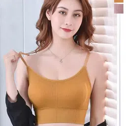 UNDER 1000 Pack Of 2 Rapid-Dry Organic Cotton Camisole Bra With All Day Comfort-picture-30