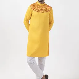 DEVOILER Men Ethnic Motifs Printed Regular Kurta with Pyjamas-58