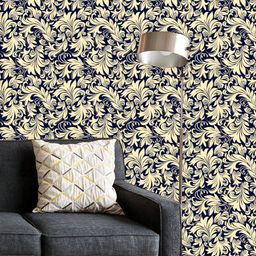 ArtzFolio Printed UV-Resistant Anti-Bacterial Beige Baroque Peel & Stick Wallpaper-image-66