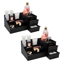 RUBOXA Black Set of 2 Regular Desk Organiser Organisers-image-3