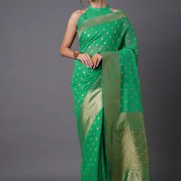 Anouk Rustic Ethnic Motifs Woven Design Zari Banarasi Saree-picture-11