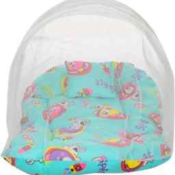 Baby bedding with Net Polka greenish blue Detachable and foldable Polka baby bed Yes-image-68